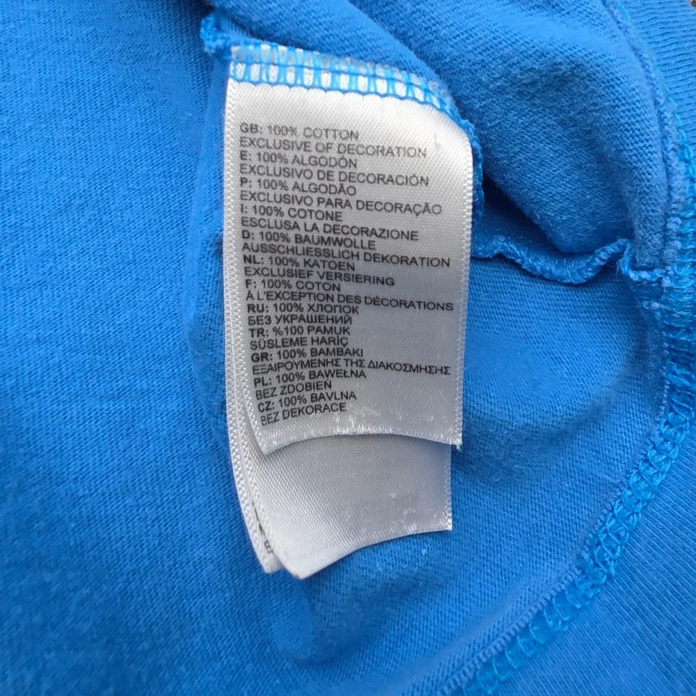 The North Face Mens Medium Blue Geodome Tent Graphic T-Shirt‎ Fine Alpine Equip